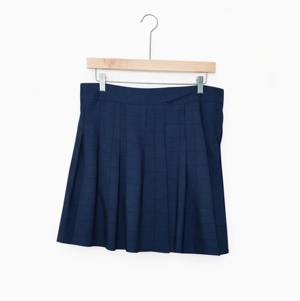 Navy Blue Pleated Skort